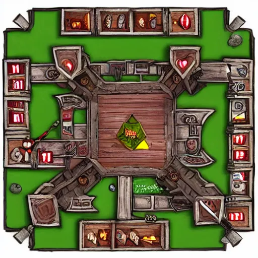 Prompt: dnd tavern battle map