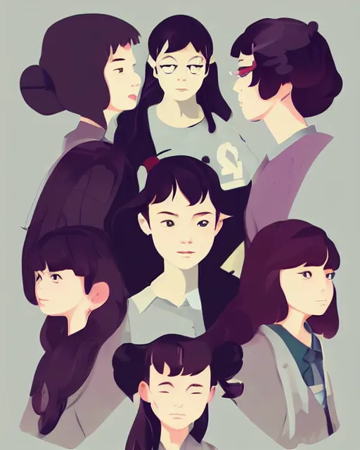 Image similar to a little girl science. clean cel shaded vector art. minimalist illustration art by lois van baarle, artgerm, helen huang by makoto shinkai and ilya kuvshinov, rossdraws
