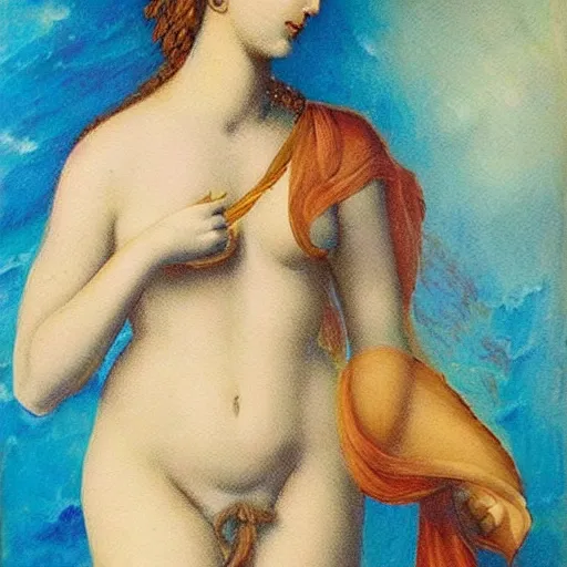 Prompt: Aphrodite, painting, greek