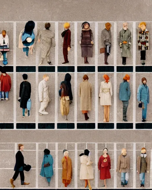 Image similar to eternal sunshine of the spotless mind, film grain, style of orthographic Wes Anderson