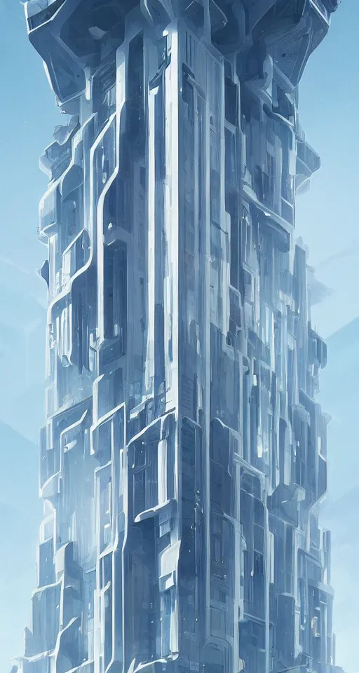 Image similar to huge futuristic building, illustration by christopher balaskas, detailed, sharp, 8 k