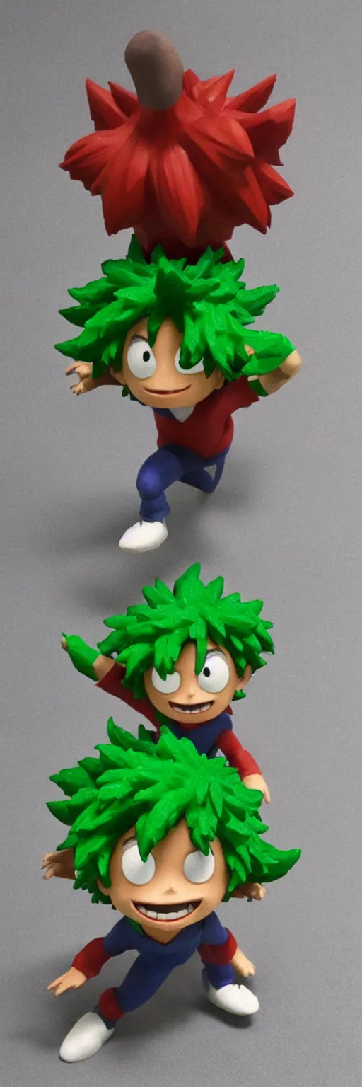 Image similar to 3d print of deku in pixar style