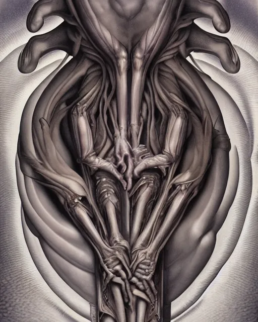 Image similar to newborn from alien by evelyn de morgan, by hr giger, hd, hyper detailed, 4 k