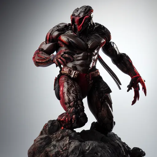 Prompt: The Predator toy statue, sensual, cinematic, studio light, 8K,