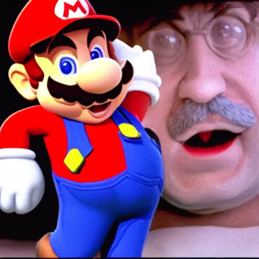 Prompt: Danny Devito as Mario in Mario Brothers movie, photo, detailed, 4k
