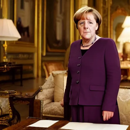 Prompt: Angela merkel in downton Abbey, HD, 8k, movie still