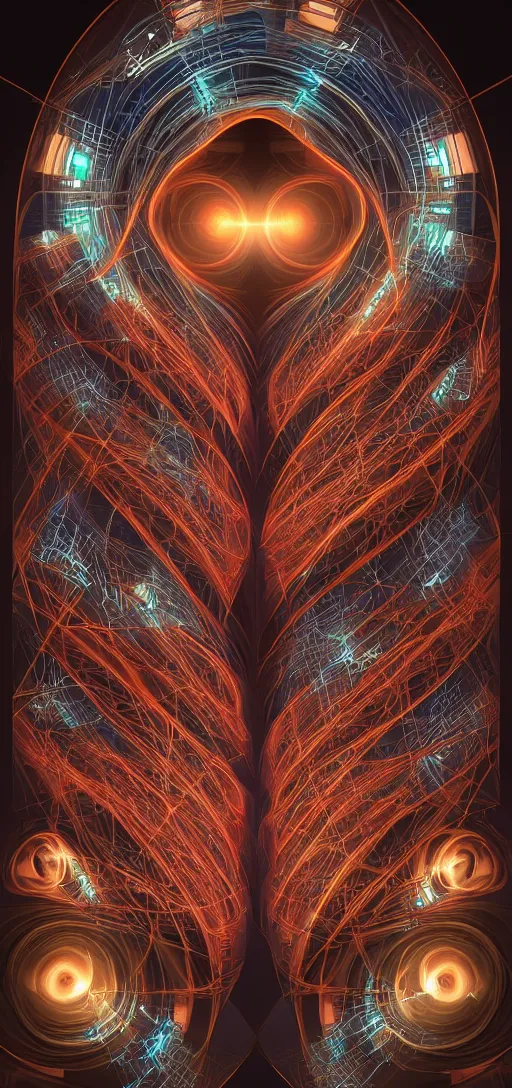 Prompt: math fractal computer intelligence. artgerm. digital art. artstation. 8k resolution.