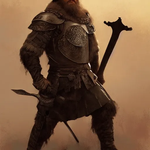 Prompt: portrait of a viking warrior with a helmet and axe hands painted black leather armor, highly detailed, digital painting, artstation, concept art, illustration, greg rutkowski, mucha,