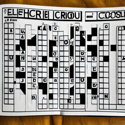 Image similar to a very exotic crossword