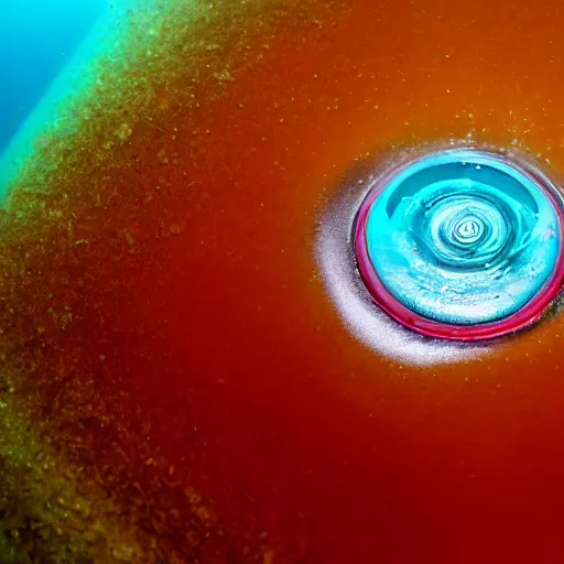 Image similar to water droplet inside the ocean, 4k underwater shot