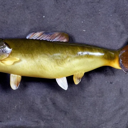 Image similar to a photo showing a rotten tench