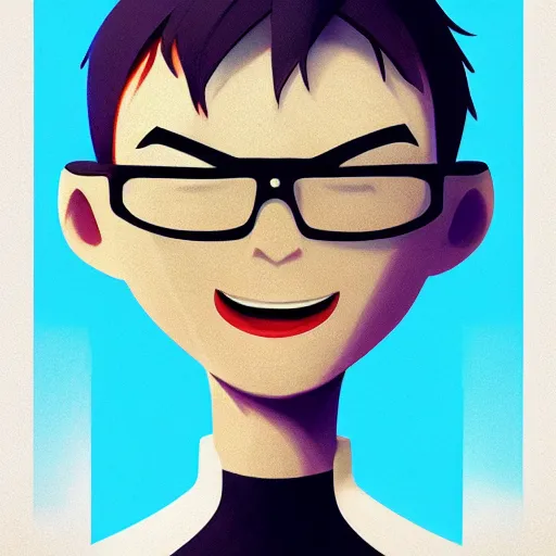 Image similar to face icon stylized minimalist the grim adventures of billy and mandy, loftis, cory behance hd by jesper ejsing, by rhads, makoto shinkai and lois van baarle, ilya kuvshinov, rossdraws global illumination