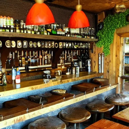 Image similar to Mushroom themed pub