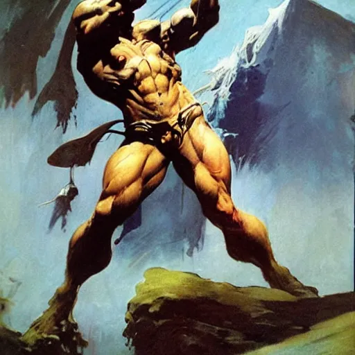 Image similar to ganandorf by frank frazetta