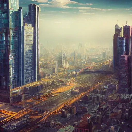 Image similar to soviet megacity, artstation, awe - inspiring, dramatic, cinematic, wow, 4 k