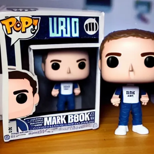 Prompt: Mark Zuckerberg funko pop, toy,