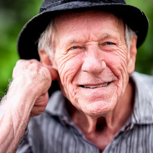 Prompt: dslr photo portrait still of 7 2 year old phil hartman age 7 2 at age 7 2!!!, 8 5 mm f 1. 8