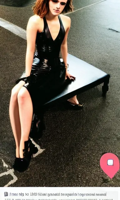 Image similar to emma watson wearing latex, instagram, vogue, hollywood