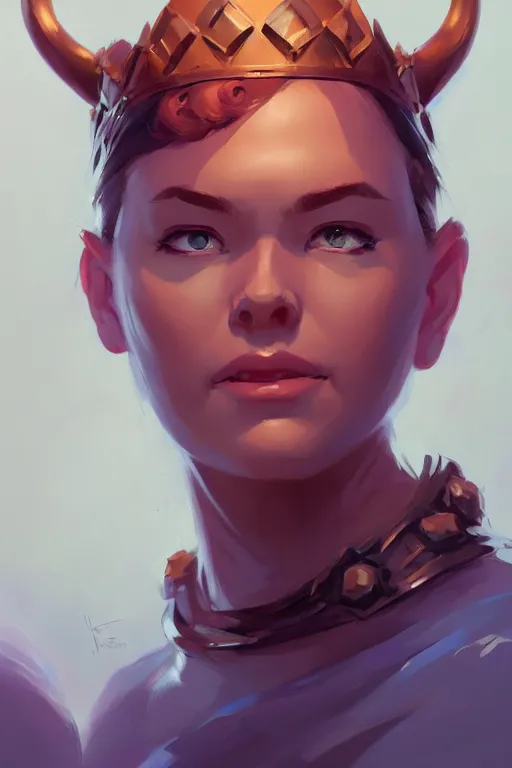 Image similar to just one head, portrait, viking queen, official fanart behance hd artstation by Jesper Ejsing, by RHADS and Makoto Shinkai and Lois van baarle and ilya kuvshinov and rossdraws