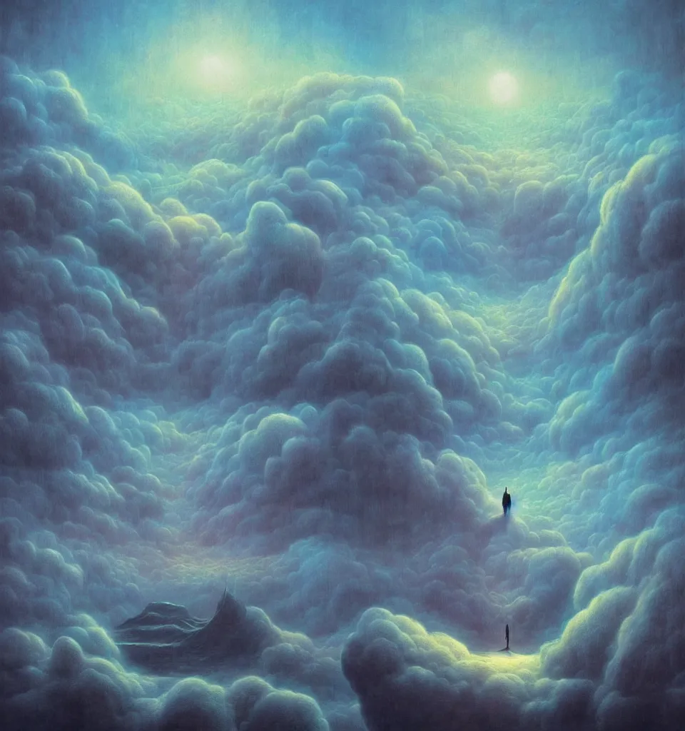 Prompt: digital matte painting of a magical sky, abstract, surreal art, painted by beksinski and android jones