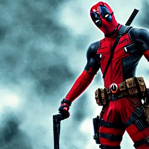 Prompt: Deadpool in World War II 4K quality photo realistic