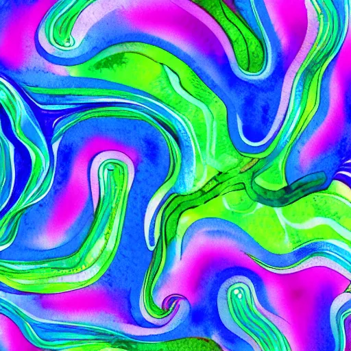 Prompt: vector flow field watercolor brushstrokes concept art