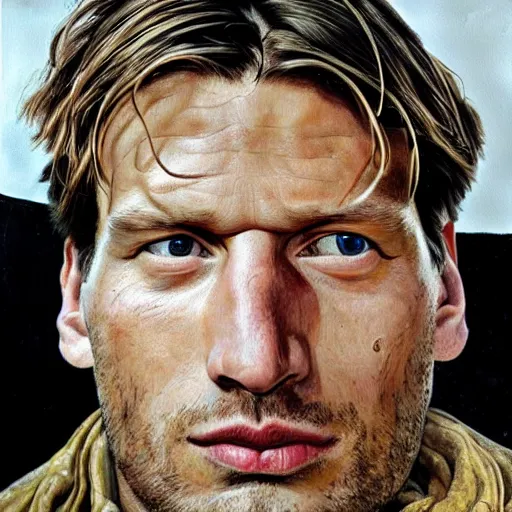 Prompt: high quality high detail painting by lucian freud, hd, jaime lannister