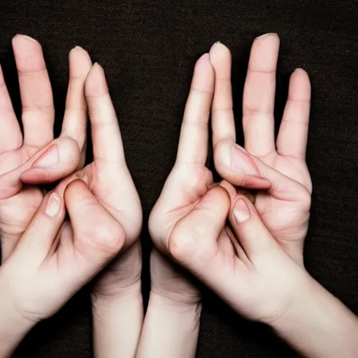 Image similar to photo of a perfectly symmetrical pair!! of hands