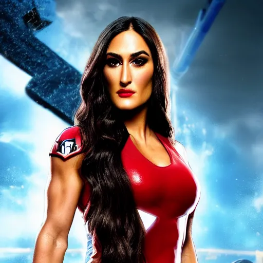 Image similar to Nikki Bella as a member of the avenger, detailed, realistic, 8K resolution,