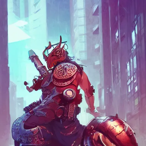 Image similar to cyberpunk viking helmet mask warrior goddess robot ninja fantasy, art gta 5 cover, official fanart behance hd artstation by jesper ejsing, by rhads, makoto shinkai and lois van baarle, ilya kuvshinov, ossdraws