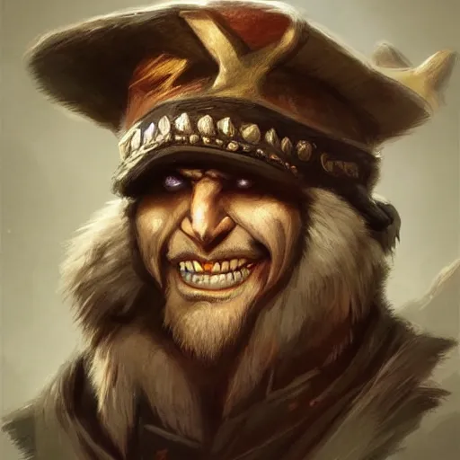 Image similar to dashing charming grinning charismatic bear beast-man rogue, wearing captain's tricorne hat, naval background, amazing, lifelike award winning pencil illustration trending on art station artgerm Greg rutkowski cinematic