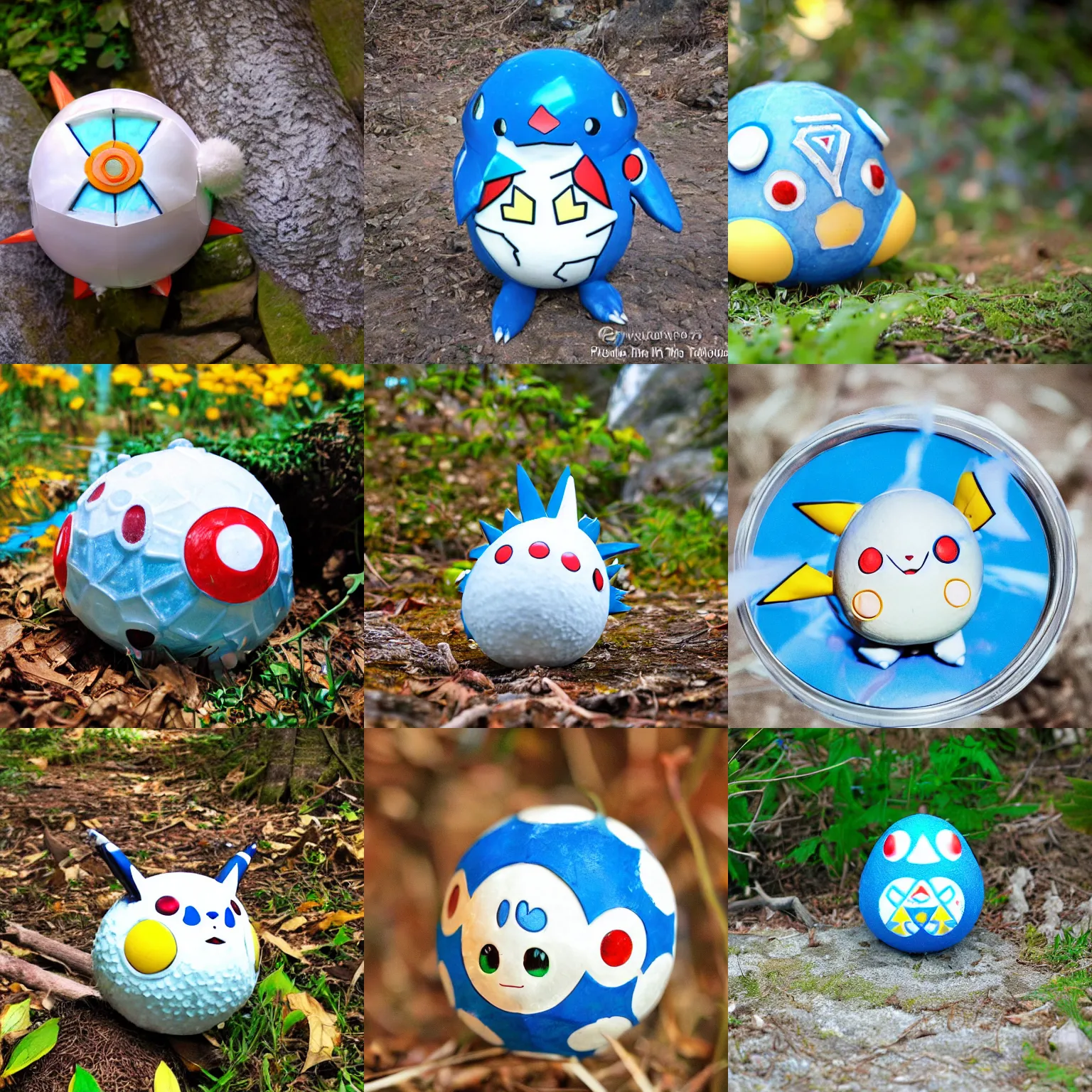 Prompt: The pokemon togepi as a real life animal, nature photography, outdoors