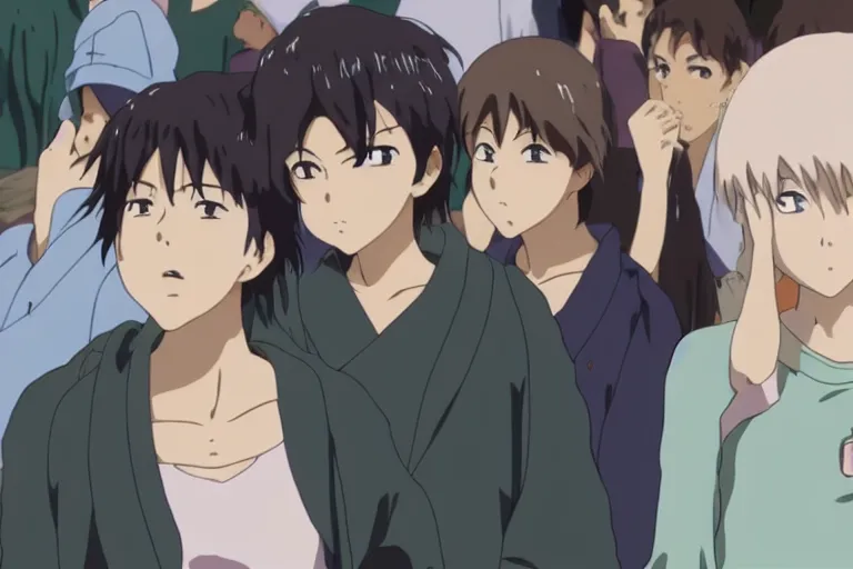 Image similar to anime women looking disgusted at the viewer, by makoto shinkai, studio ghibli