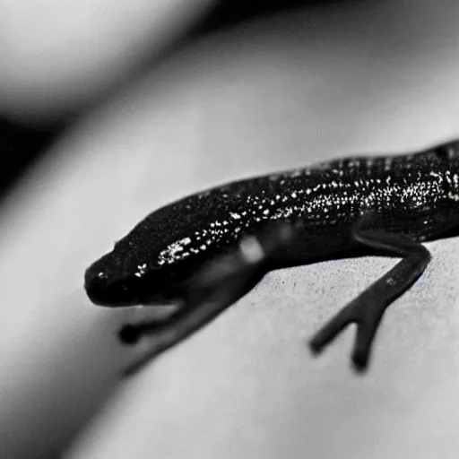 Image similar to A closeup film photography of a tadpole, photo by Louise Dahl-Wolfe, award winning, 4K