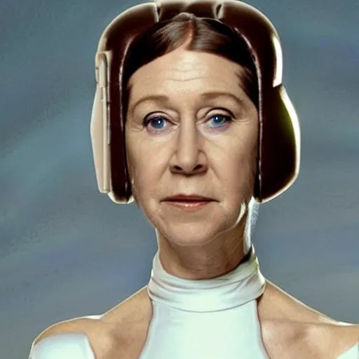 Image similar to helen mirren as princess leia