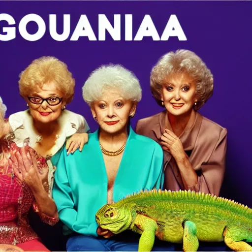 Image similar to Golden Girls and pet iguana CBD pre roll mukbang highly detailed award winning photography