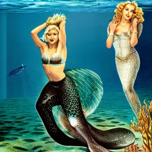 Prompt: madonna as a mermaid