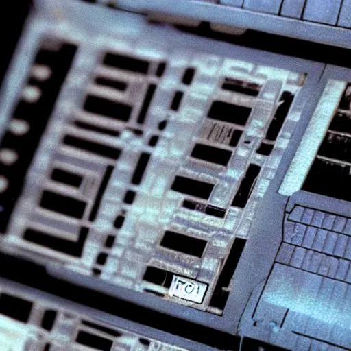 Image similar to computer display from the movie alien 1 9 7 9, close - up of computer screen only