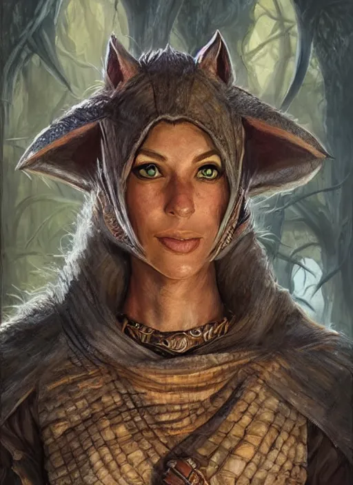 Image similar to khajit, ultra detailed fantasy, dndbeyond, bright, colourful, realistic, dnd character portrait, full body, pathfinder, pinterest, art by ralph horsley, dnd, rpg, lotr game design fanart by concept art, behance hd, artstation, deviantart, hdr render in unreal engine 5