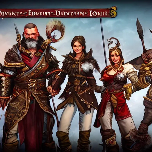 Image similar to 4 adventurers taking group photo divinity original sin 2