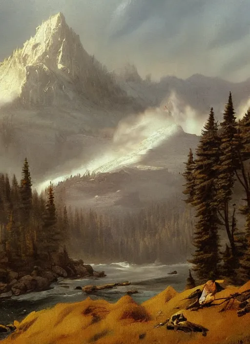 Image similar to twin peaks movie poster art by andreas achenbach