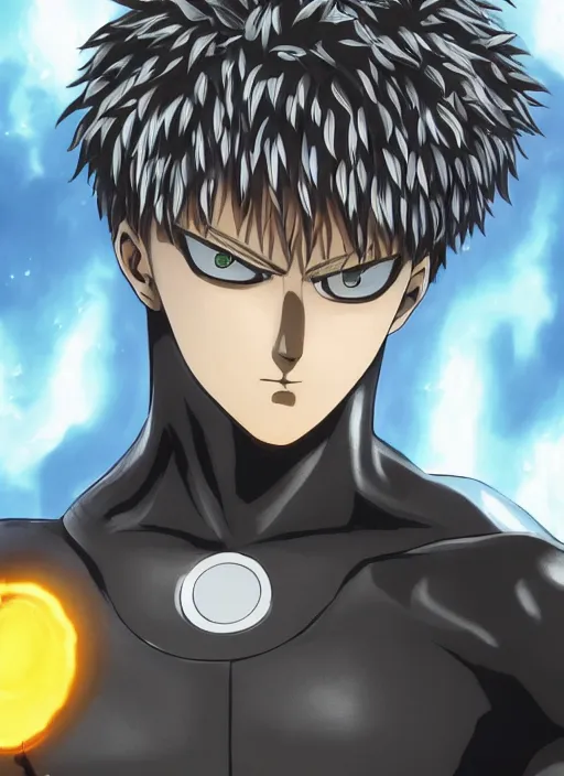 Image similar to A full portrait photo of real-life genos one punch man, f/22, 35mm, 2700K, lighting, perfect faces, award winning photography.