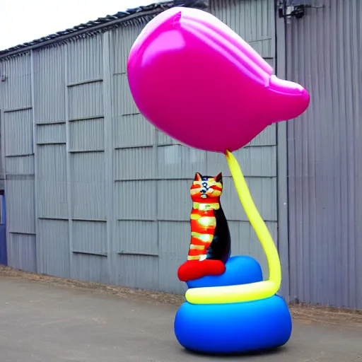 Image similar to balloon cat, inflatable cat, rubber cat, latex cat, vinyl cat, plastic cat, elastic cat