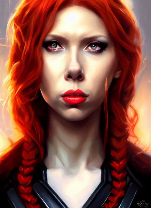 Prompt: a _ fantasy _ style _ portrait _ painting _ of black widow, oil _ painting _ unreal _ 5 _ daz. _ rpg _ portrait _ extremely _ detailed _ artgerm _ greg _ rutkowski _ greg