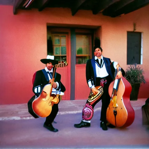 Image similar to photo, portrait, mariachi band, tlaquepaque, kodak ektachrome,