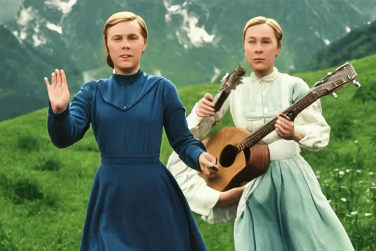 Image similar to still image from the sound of music by david cronenberg