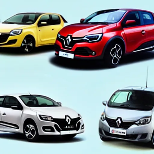 Prompt: 5 most iconic Renault Cars
