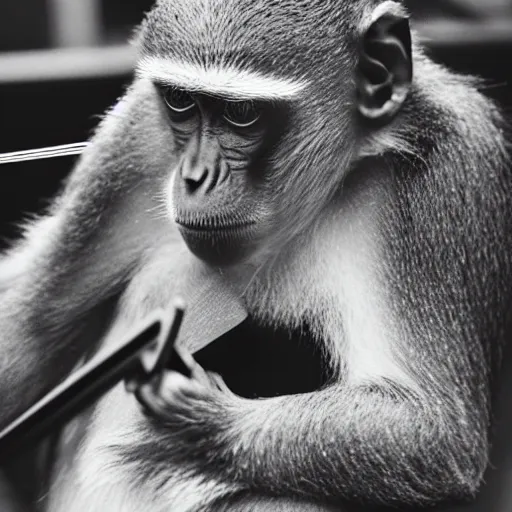 Image similar to monkey playing the violin