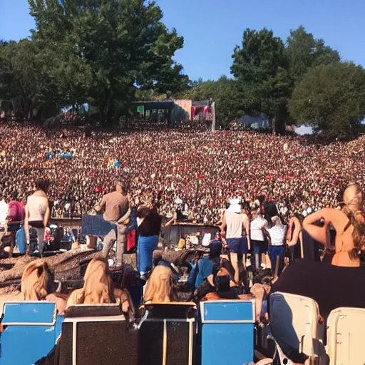 Image similar to Crowd cheering in packed amphitheater, on the stage is a large burning dumpster fire. Amphitheater represents humanity on earth