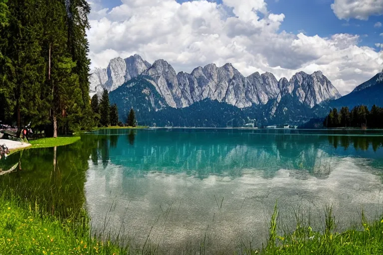 Prompt: Toblach Lake, Trentino-Alto Adige, Italy